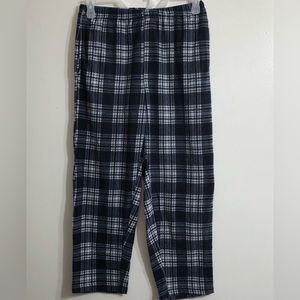 Men's pajamas pant two side pockets plaid blue.  M